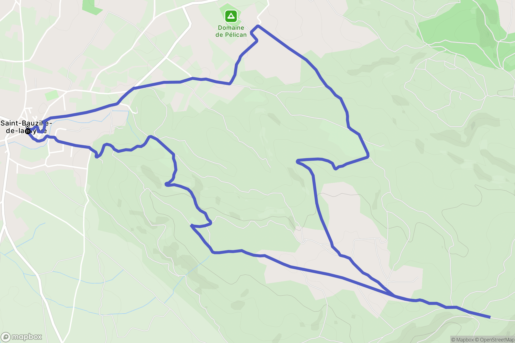 Saint-Bauzille-de-la-Sylve : carte du parcours de randonnée - France