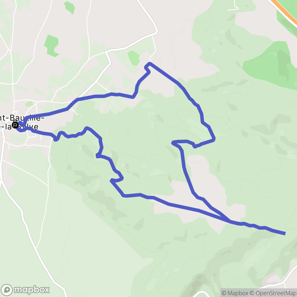 Saint-Bauzille-de-la-Sylve : carte du parcours de randonnée - France