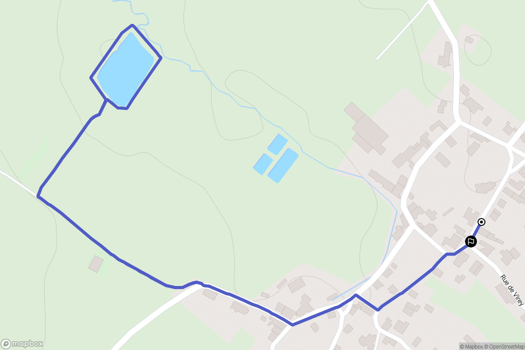Cugney : carte du parcours de randonnée - France