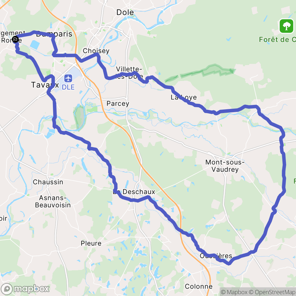 Abergement-la-Ronce : carte du parcours de randonnée - France