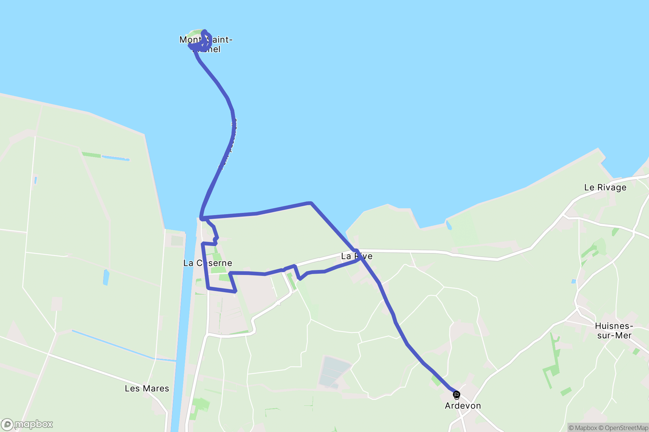 Pontorson : carte du parcours de randonnée - France