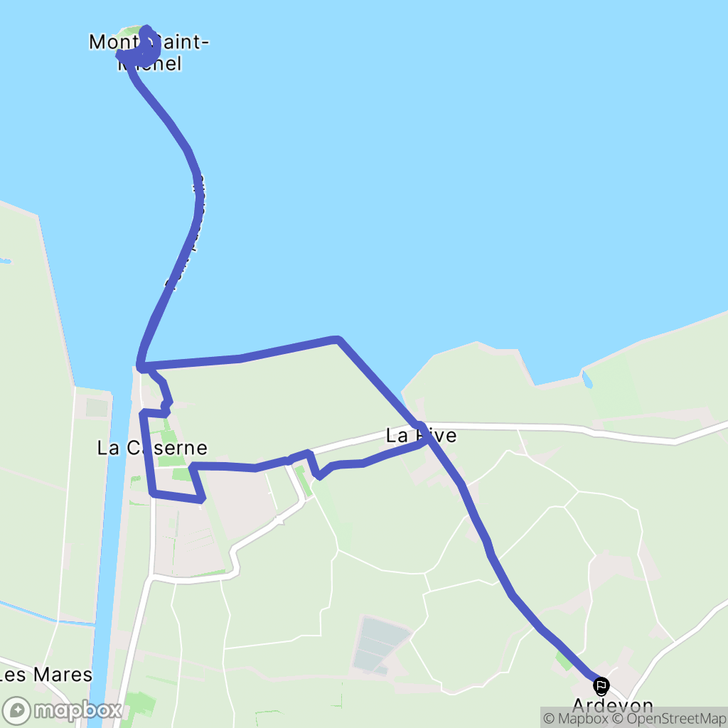 Pontorson : carte du parcours de randonnée - France