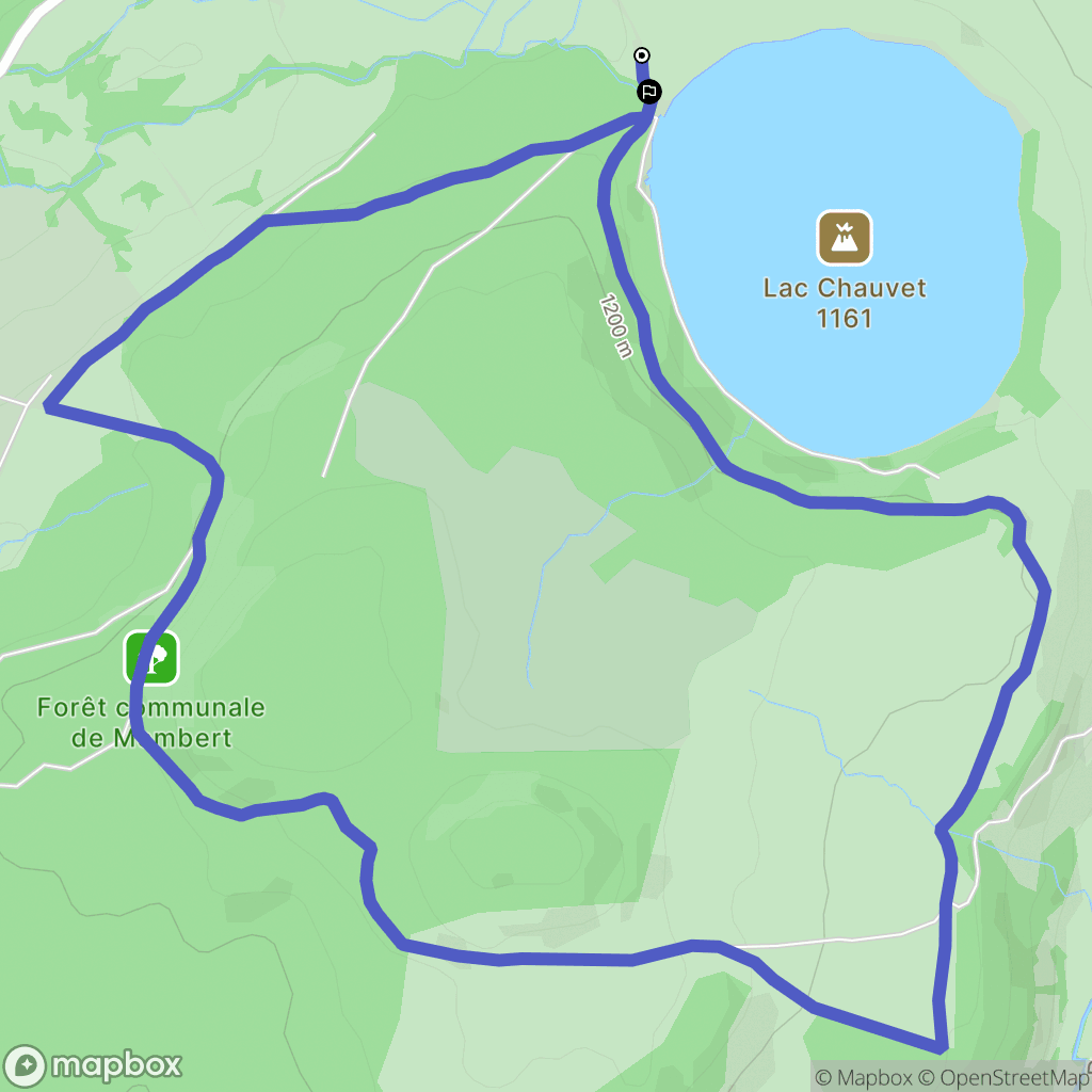 Picherande : carte du parcours de randonnée - France