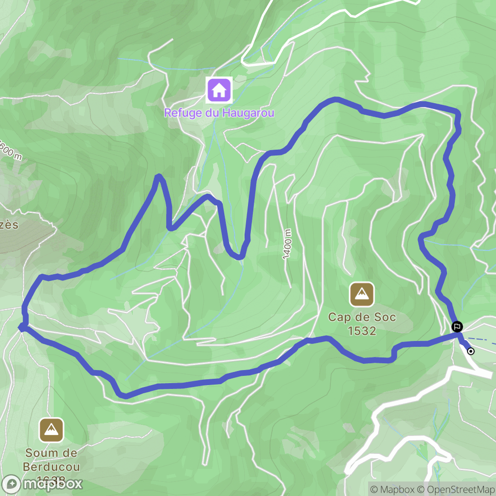 Aucun : carte du parcours de randonnée - France
