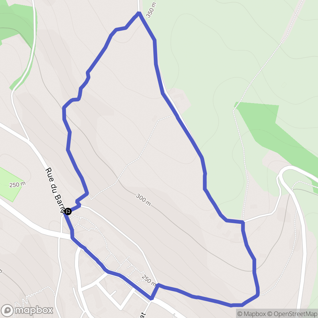Fons : carte du parcours de randonnée - France