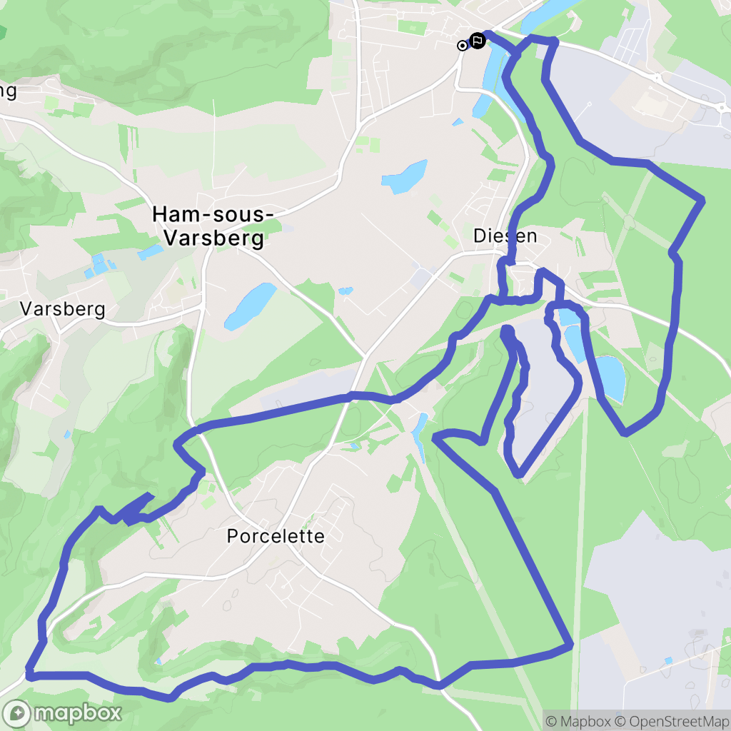Ham-sous-Varsberg : carte du parcours de randonnée - France