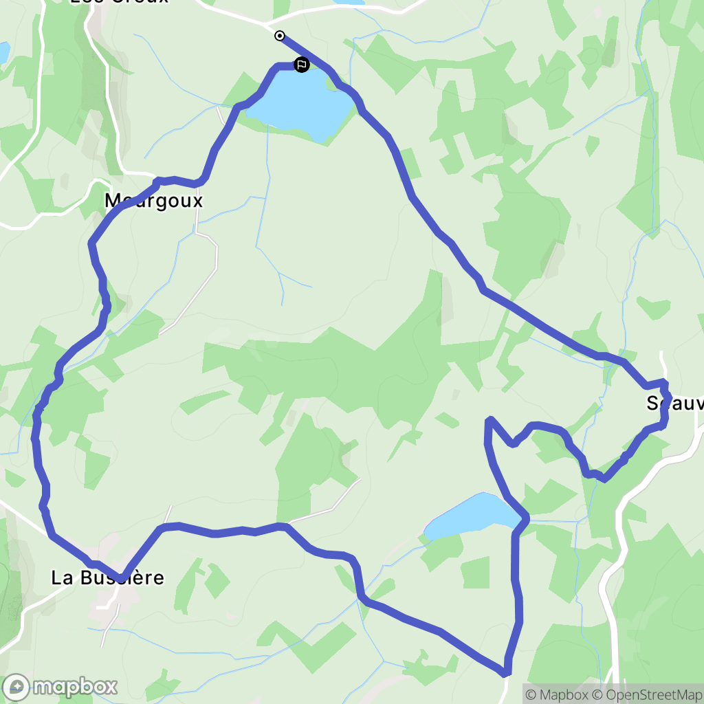 Puy-Malsignat : carte du parcours de randonnée - France