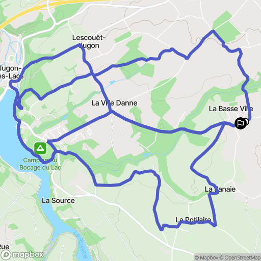 Mégrit : carte du parcours de randonnée - France