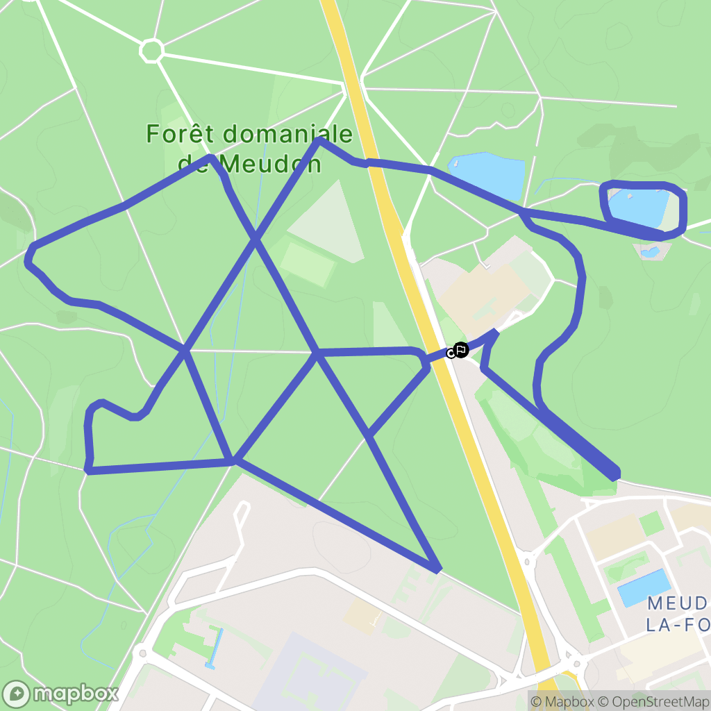 Meudon : carte du parcours de randonnée - France