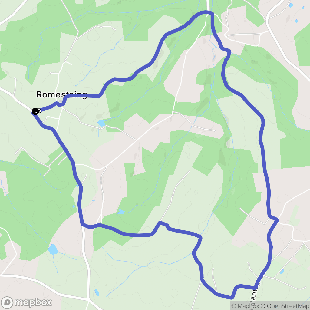 Romestaing : carte du parcours de randonnée - France