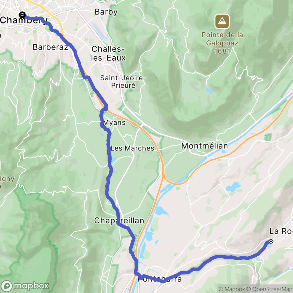 Détrier : carte du parcours de randonnée - France
