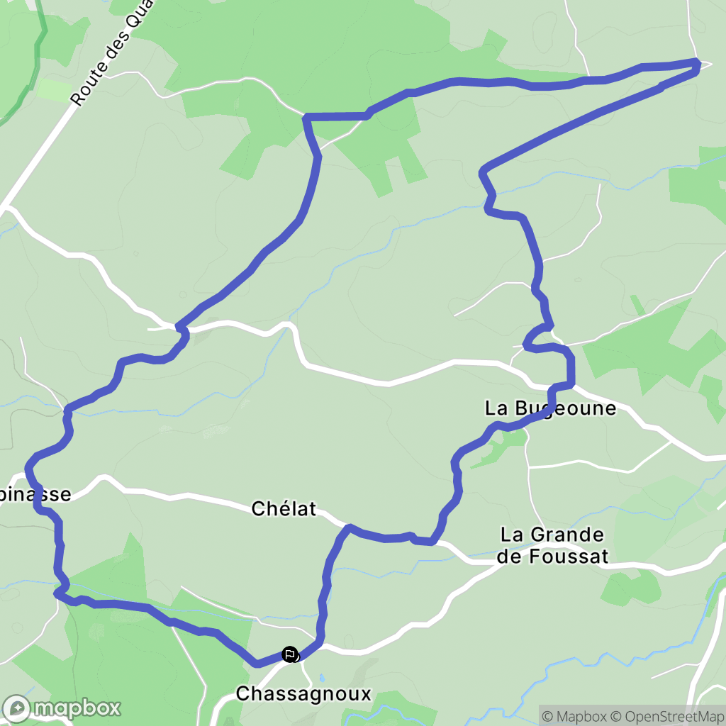 Bagnols : carte du parcours de randonnée - France