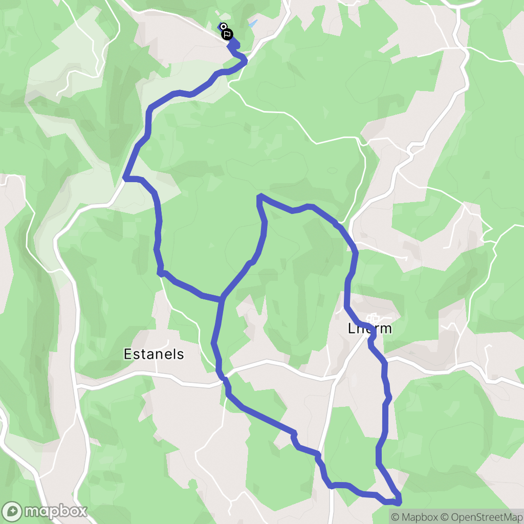 Lherm : carte du parcours de randonnée - France