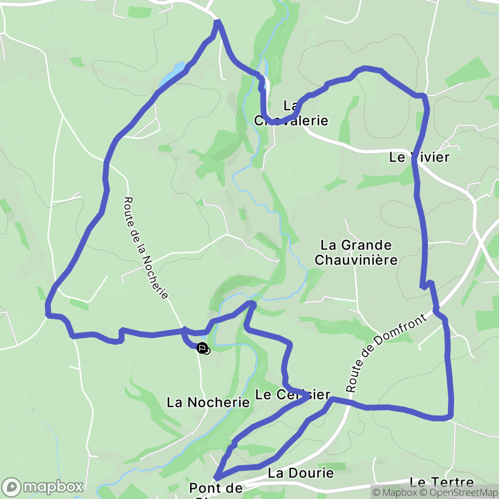 Saint-Bômer-les-Forges : carte du parcours de randonnée - France