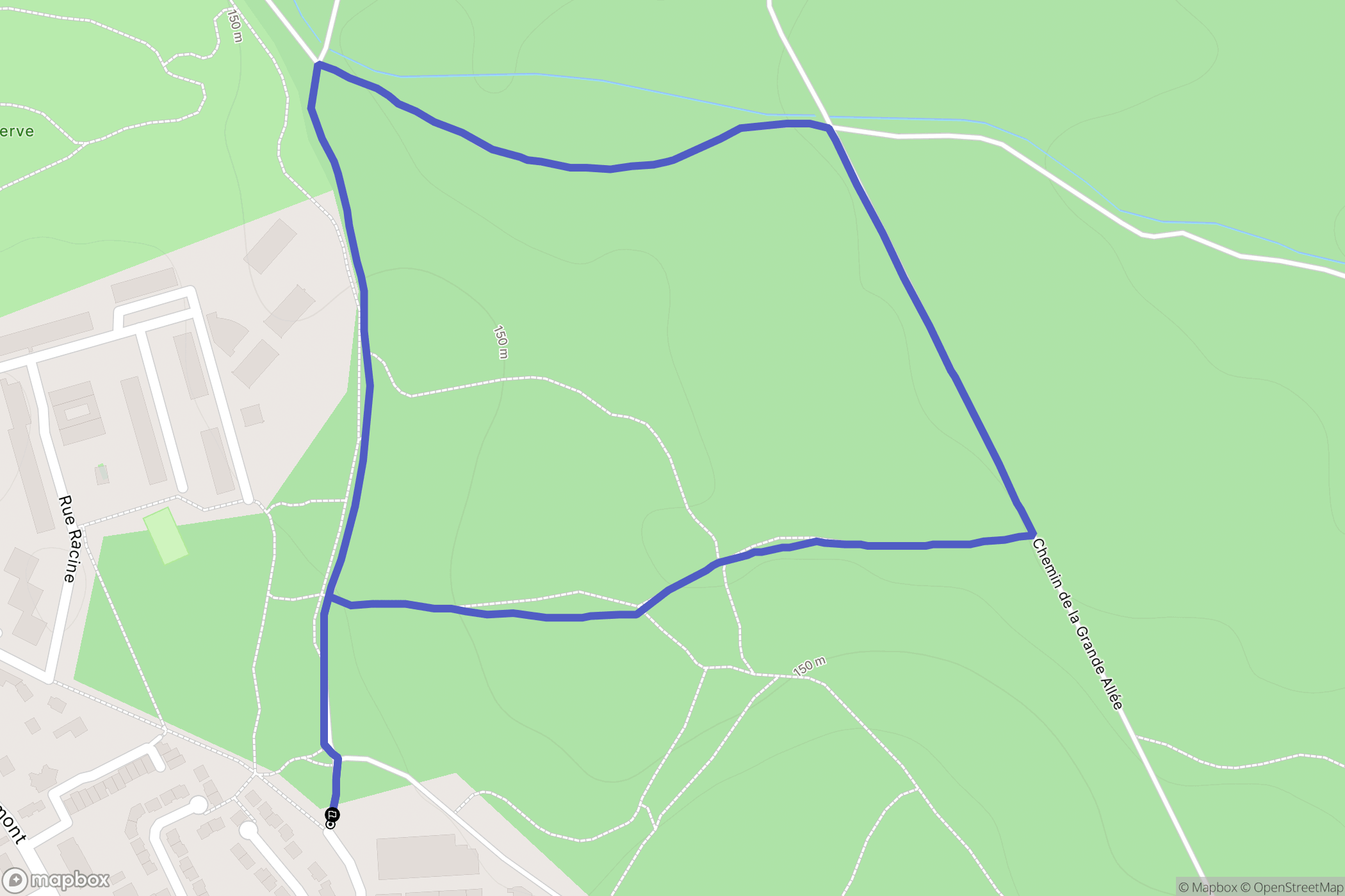 Montmorency : carte du parcours de randonnée - France