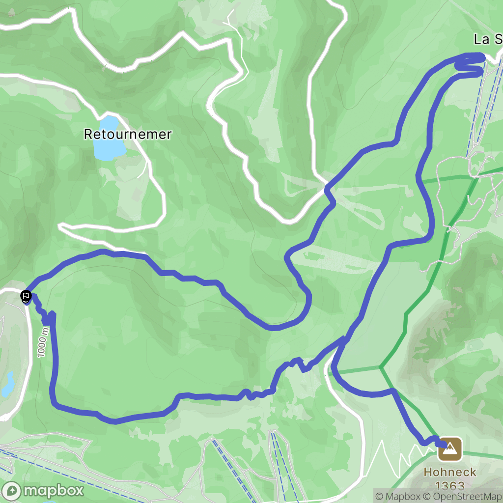 La Bresse : carte du parcours de randonnée - France