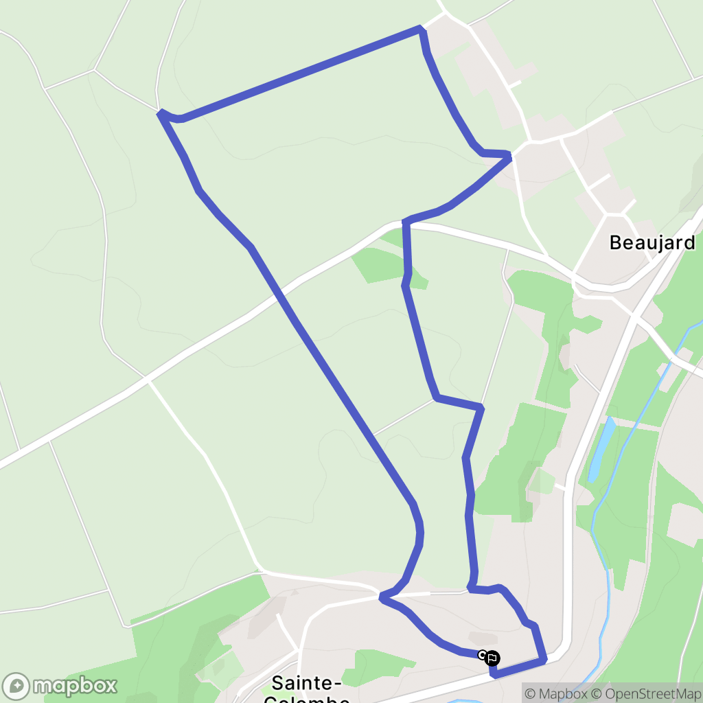 Sainte-Colombe : carte du parcours de randonnée - France