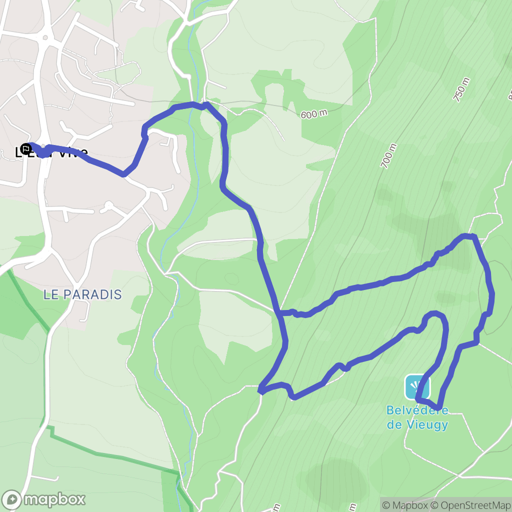Annecy : carte du parcours de randonnée - France