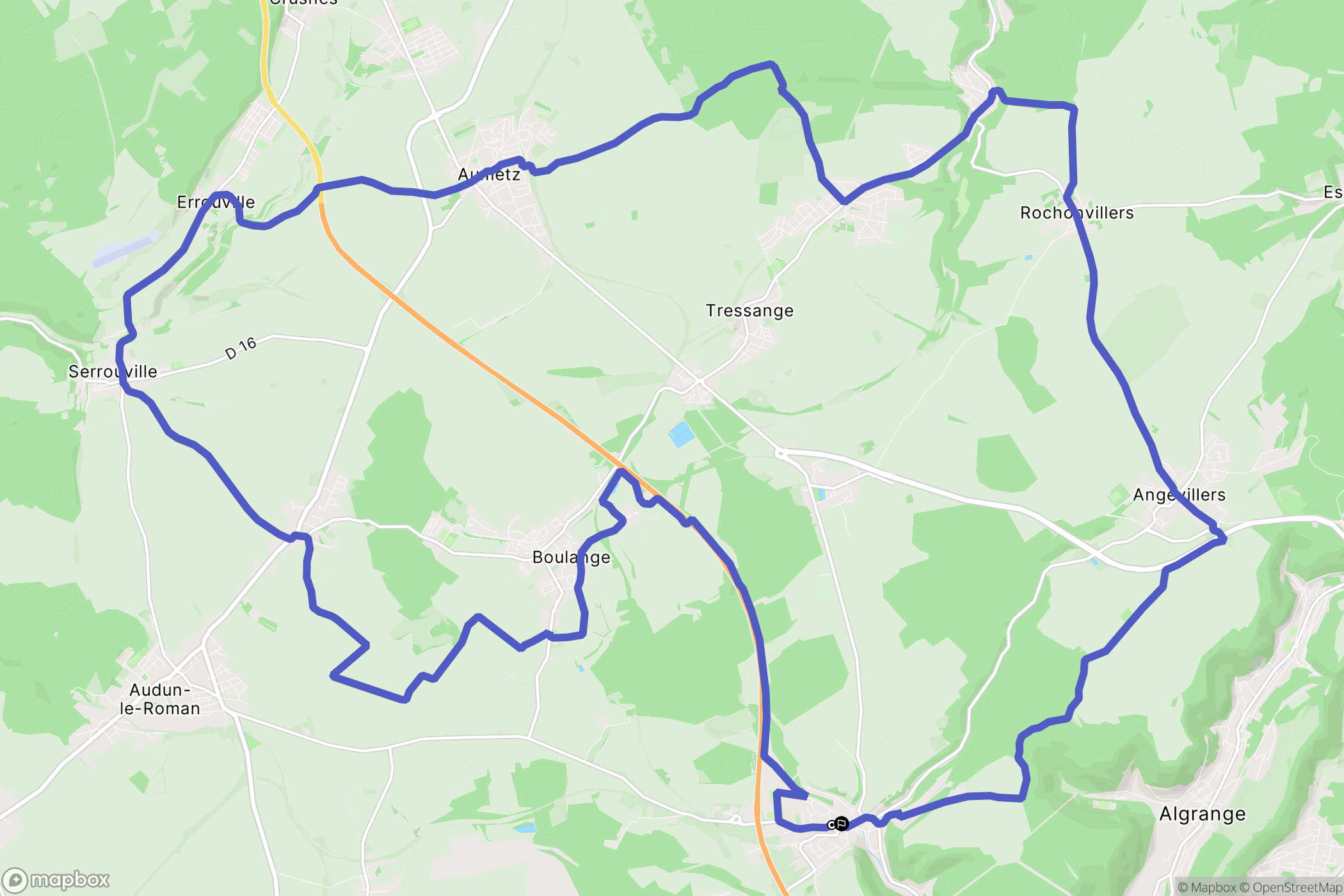Fontoy : carte du parcours de randonnée - France