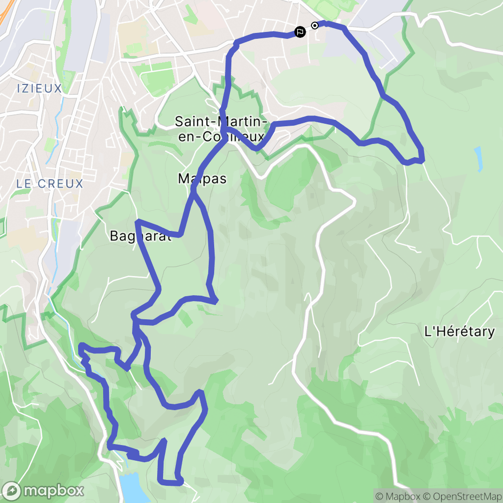 Saint-Chamond : carte du parcours de randonnée - France