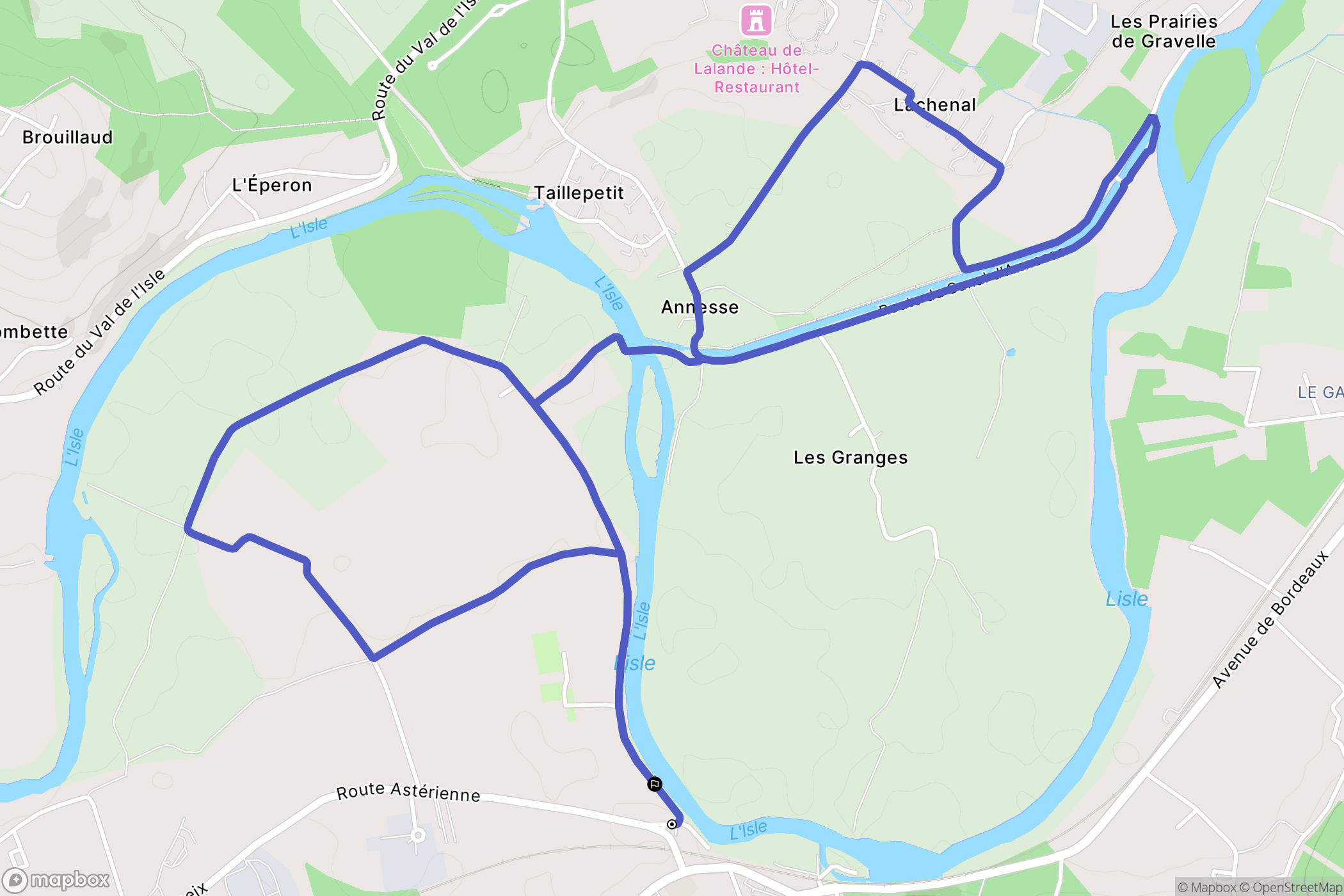 Montrem : carte du parcours de randonnée - France