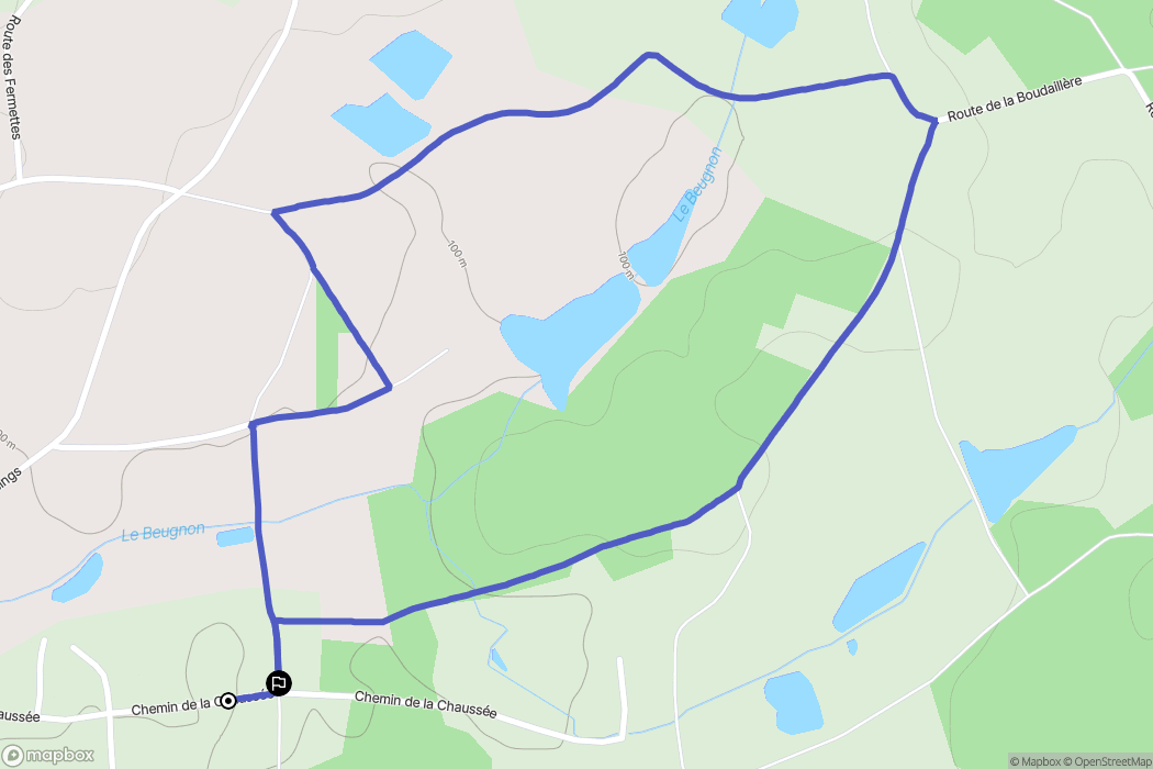 Le Controis-en-Sologne : carte du parcours de randonnée - France