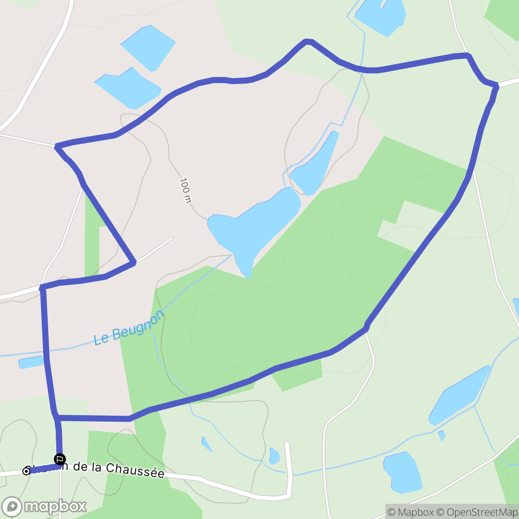 Le Controis-en-Sologne : carte du parcours de randonnée - France