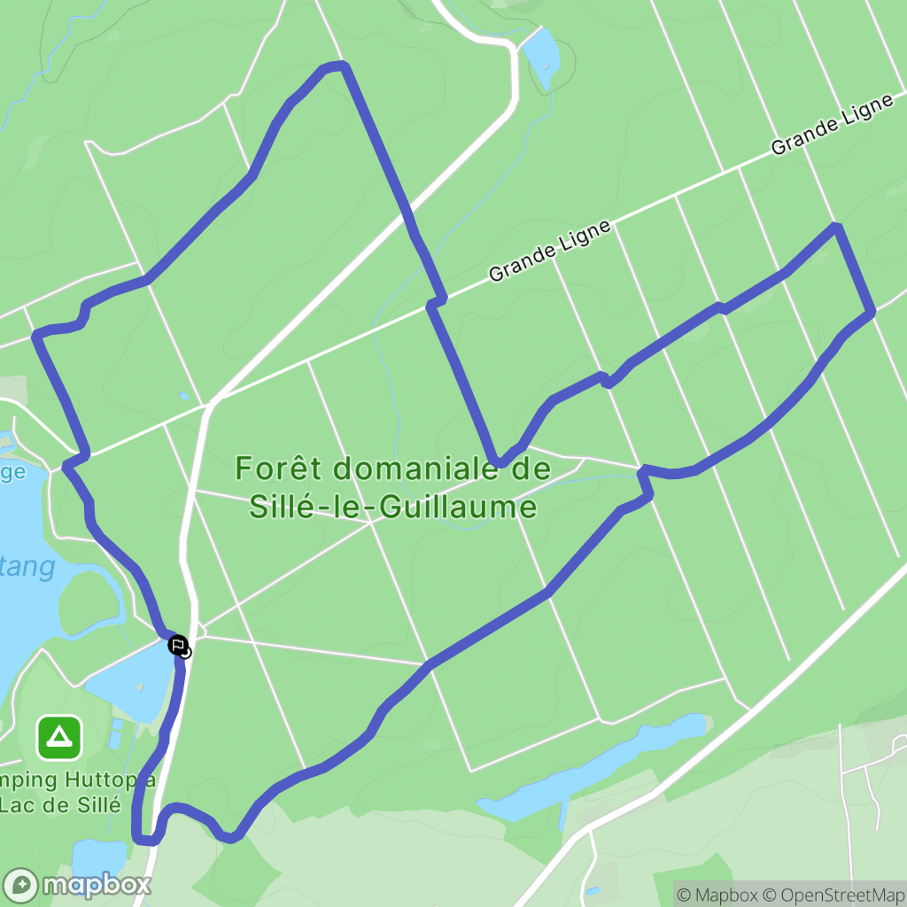 Sillé-le-Guillaume : carte du parcours de randonnée - France