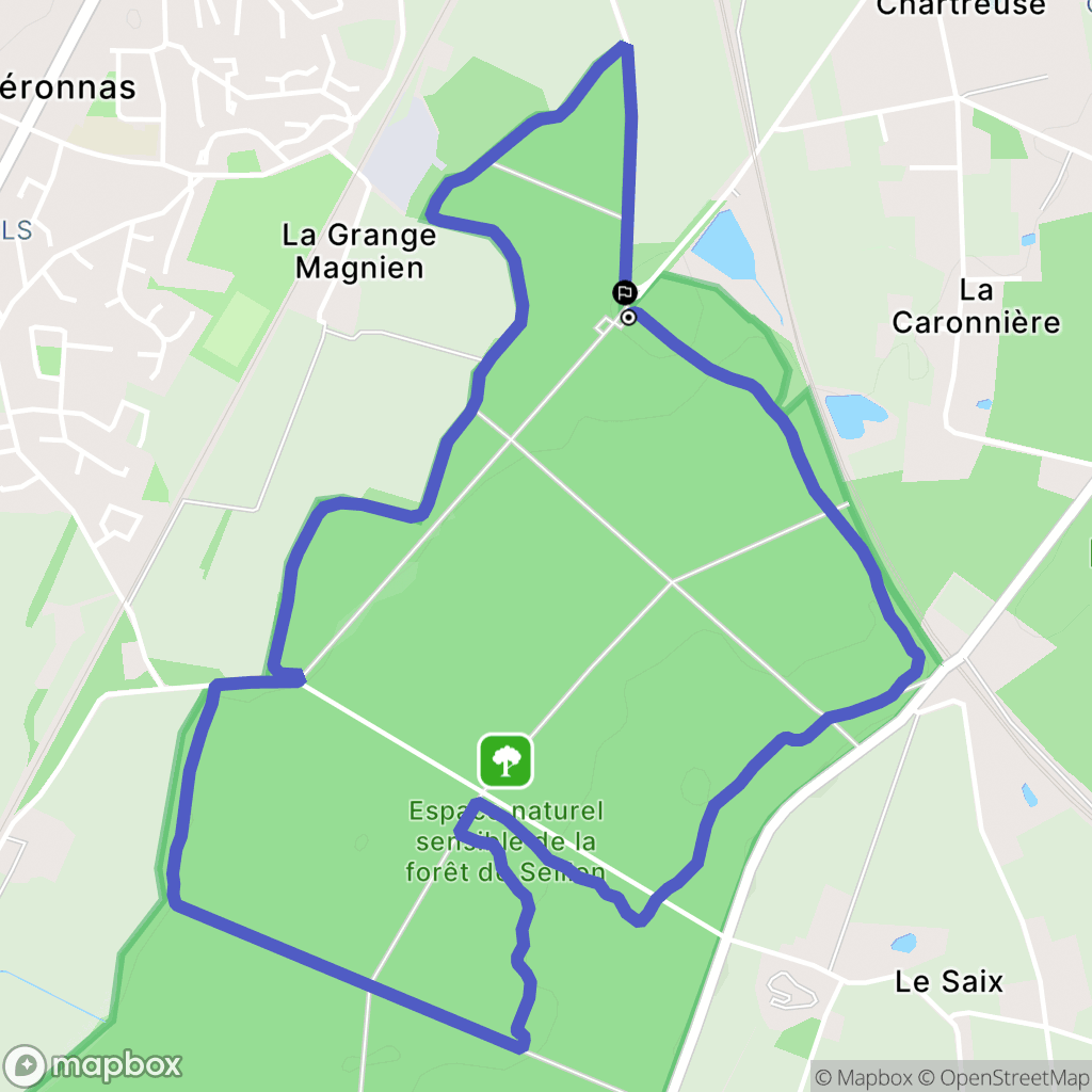 Péronnas : carte du parcours de randonnée - France