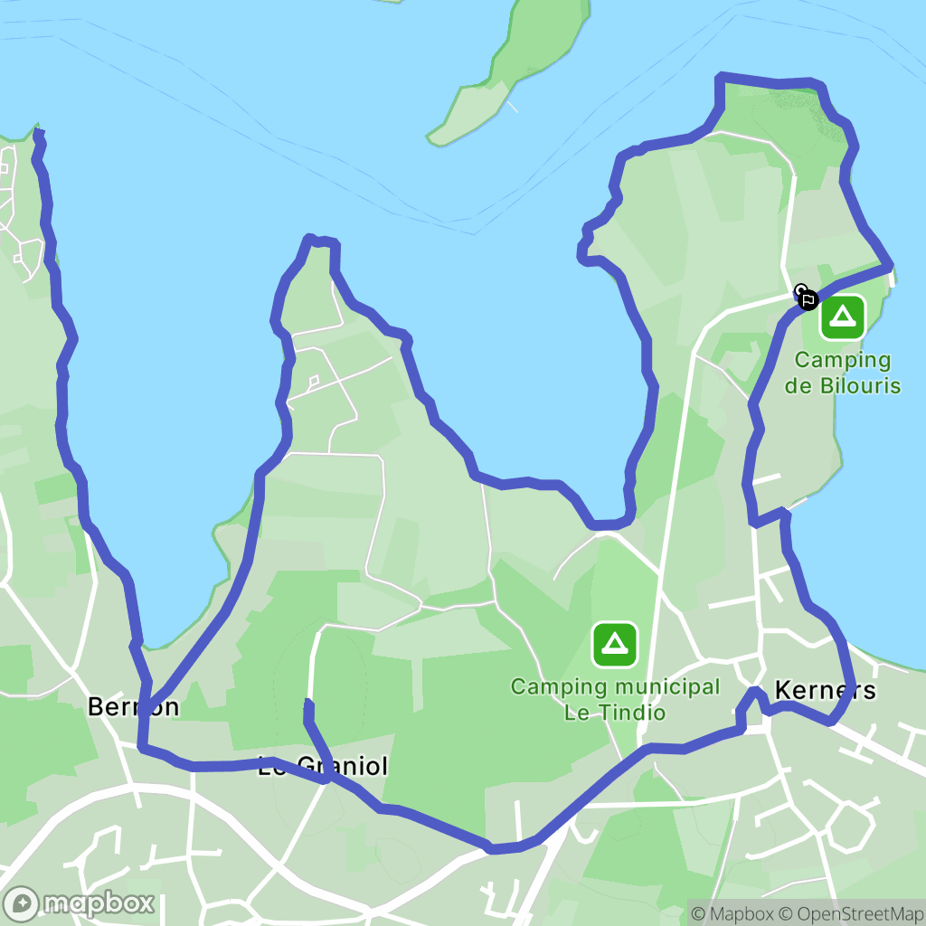 Arzon : carte du parcours de randonnée - France