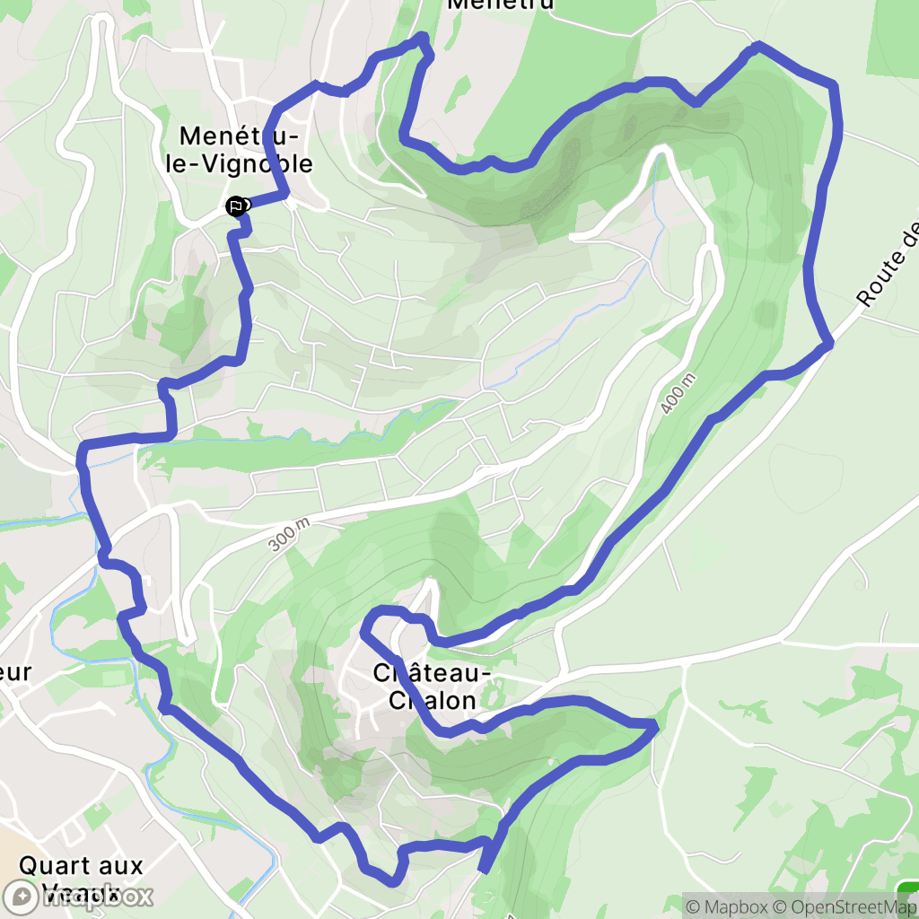 Menétru-le-Vignoble : carte du parcours de randonnée - France