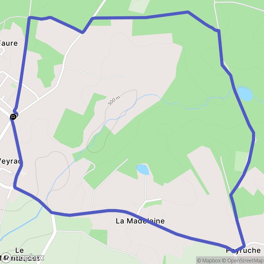 Veyrac : carte du parcours de randonnée - France