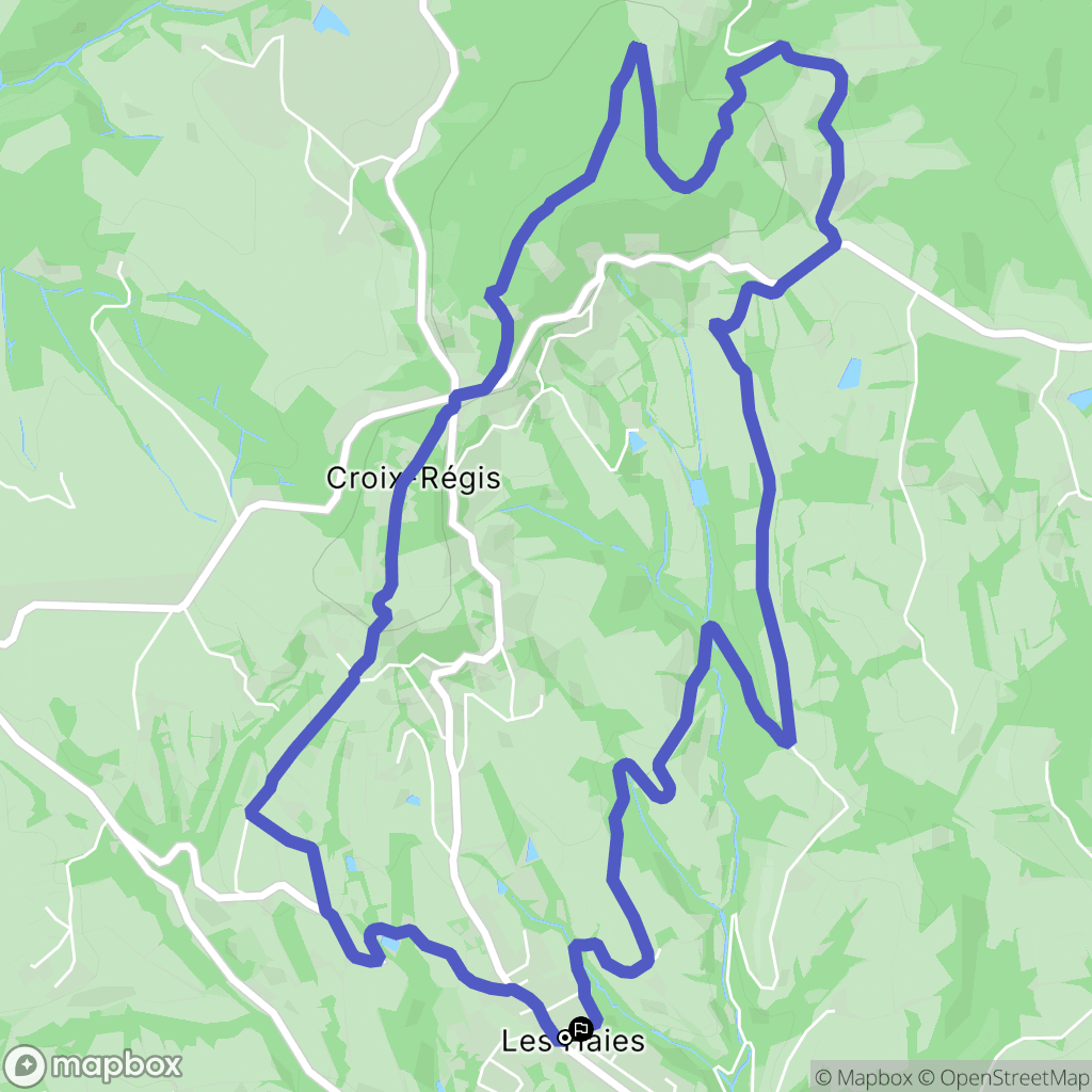 Les Haies : carte du parcours de randonnée - France