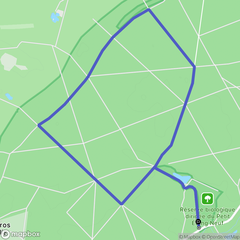 Poigny la Forêt : carte du parcours de randonnée - France