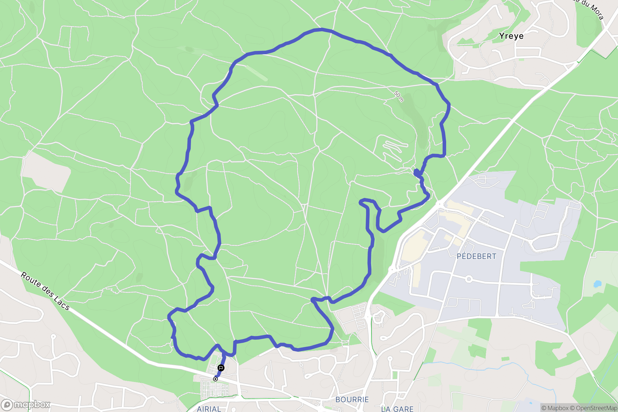 Soorts-Hossegor : carte du parcours de randonnée - France