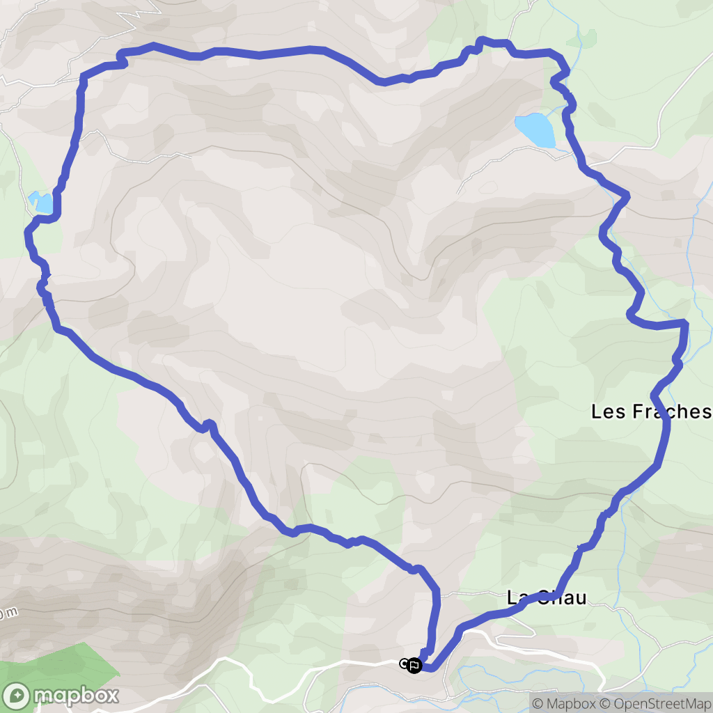 Cervières : carte du parcours de randonnée - France
