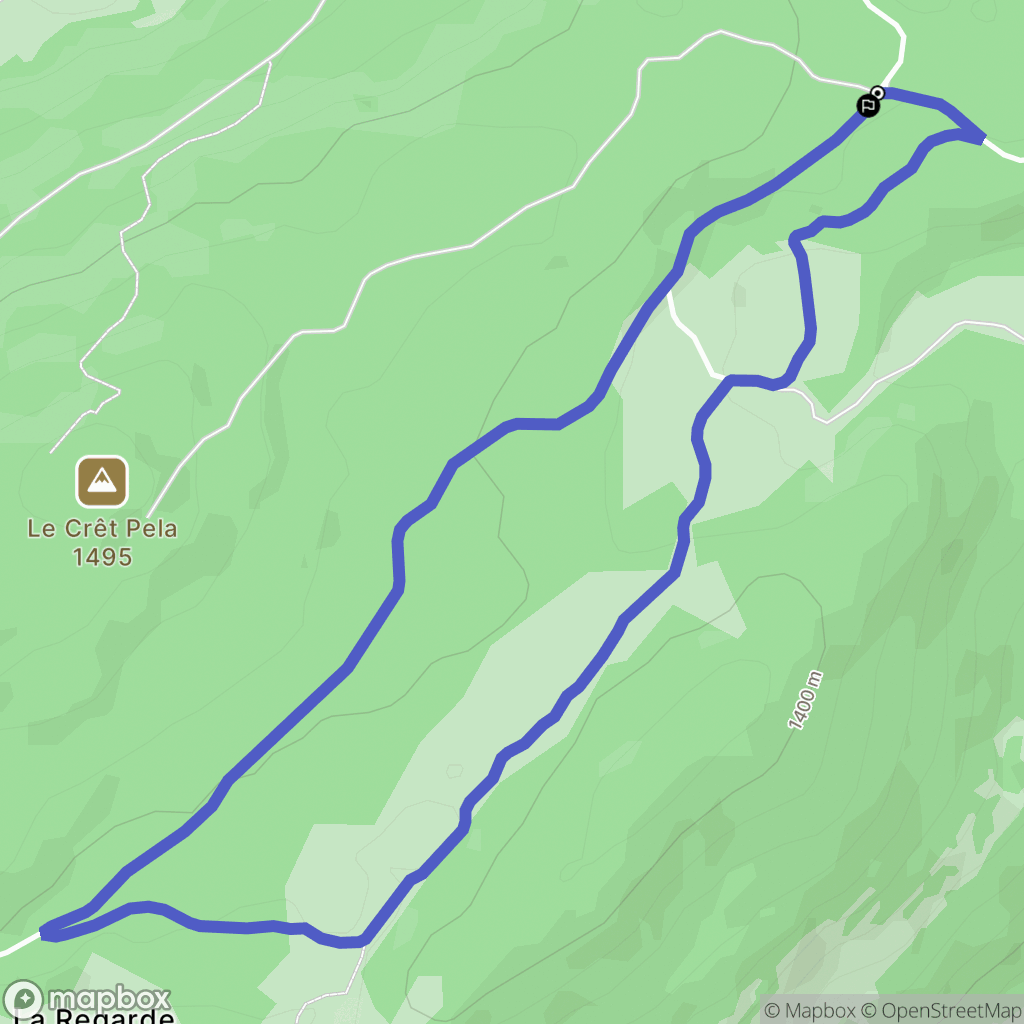 Lajoux : carte du parcours de randonnée - France
