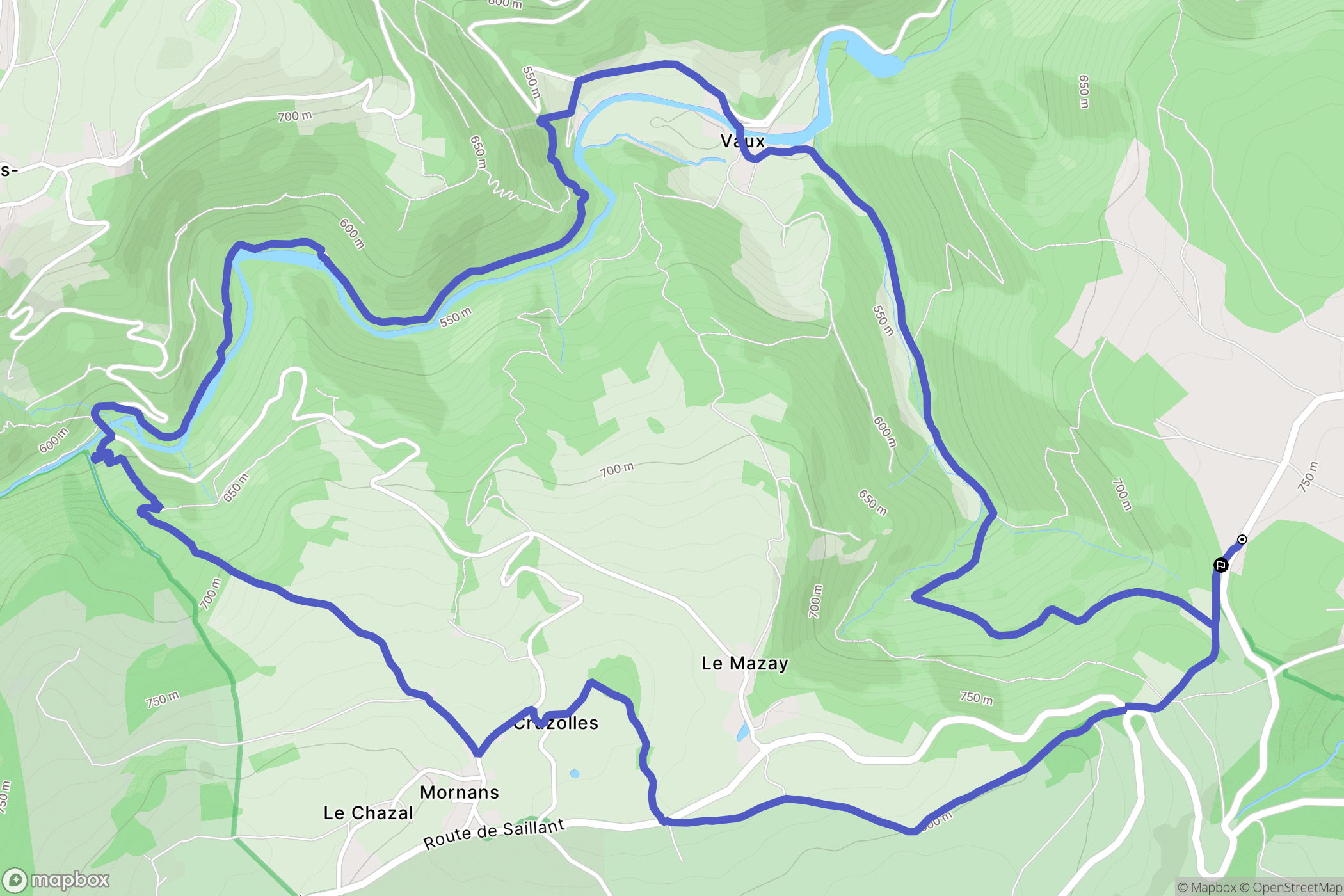 Marcoux : carte du parcours de randonnée - France