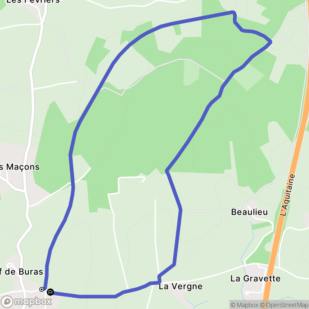 Taillebourg : carte du parcours de randonnée - France