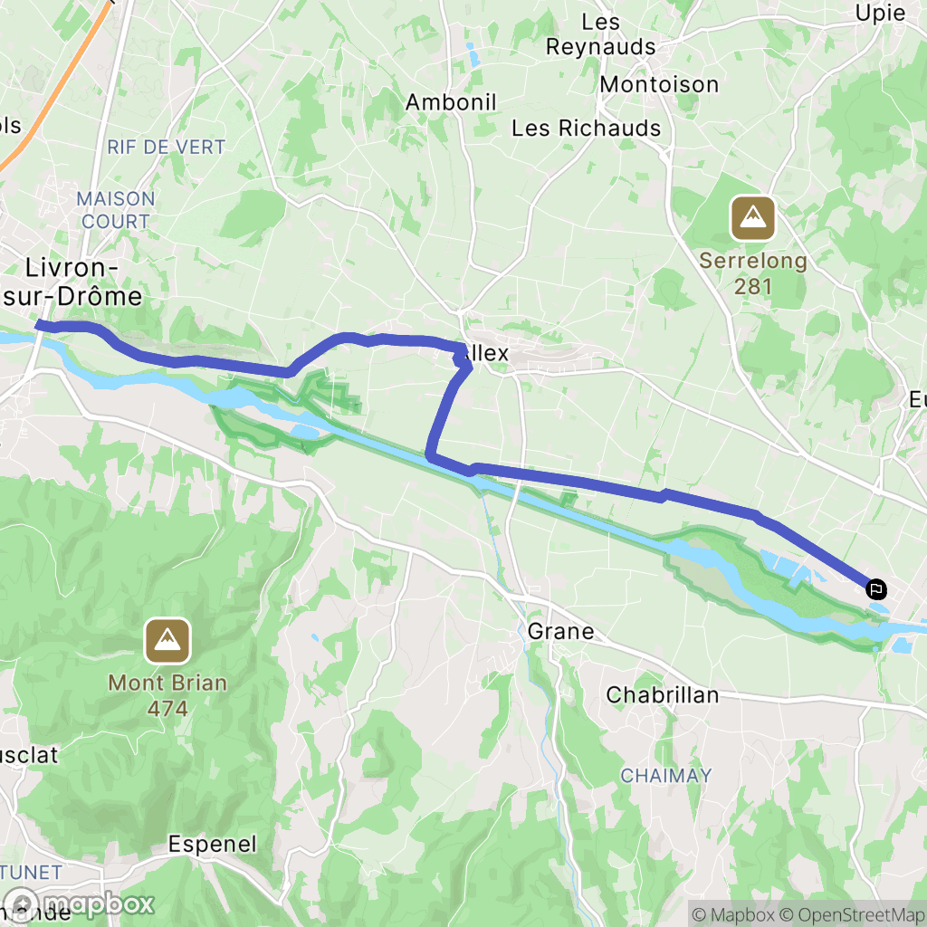 Eurre : carte du parcours de randonnée - France