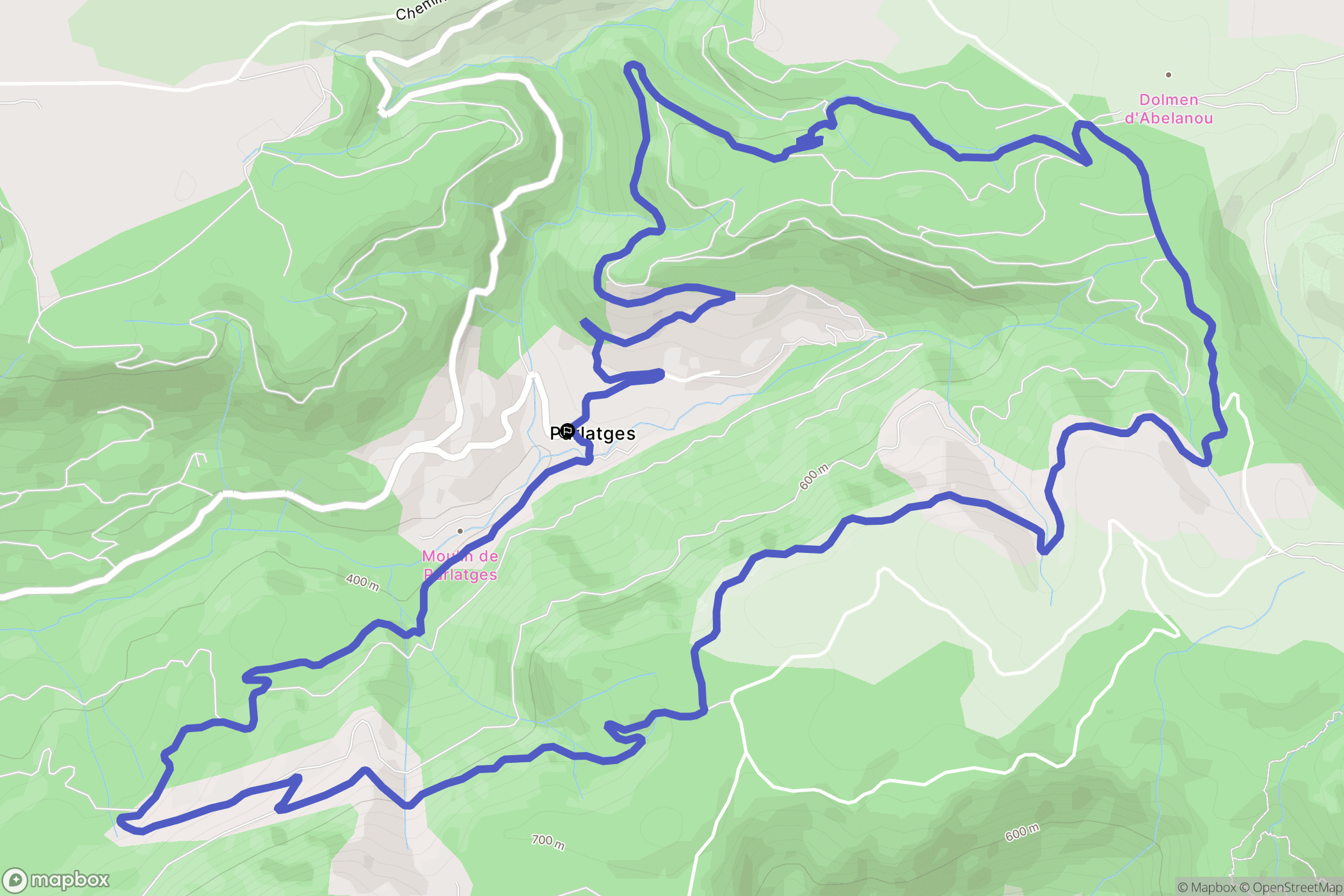 Saint-Pierre-de-la-Fage : carte du parcours de randonnée - France