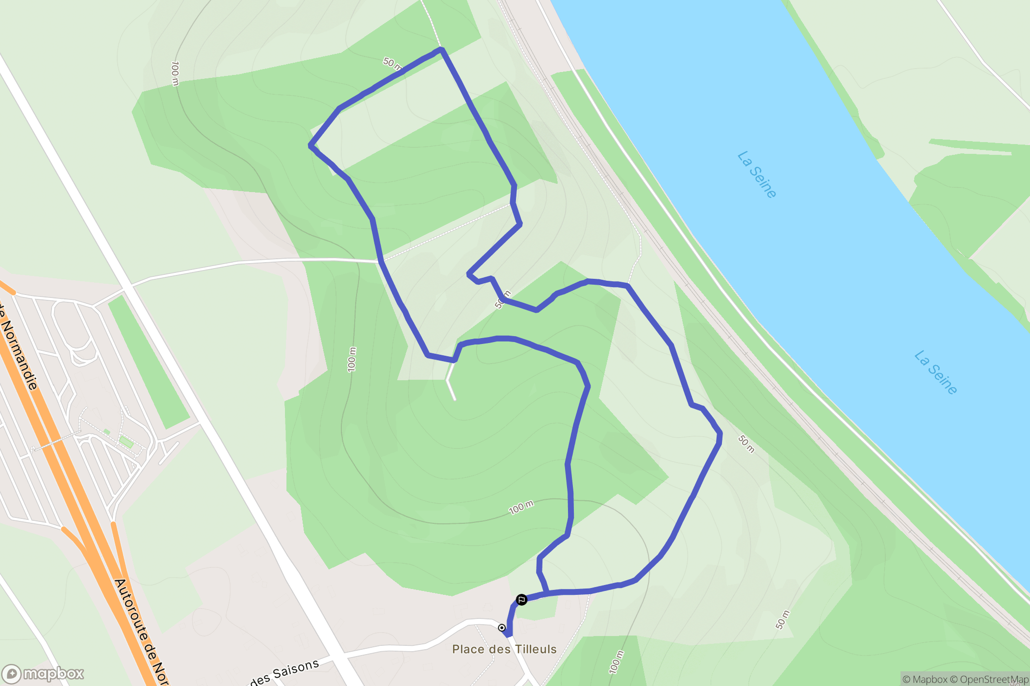 Vironvay : carte du parcours de randonnée - France