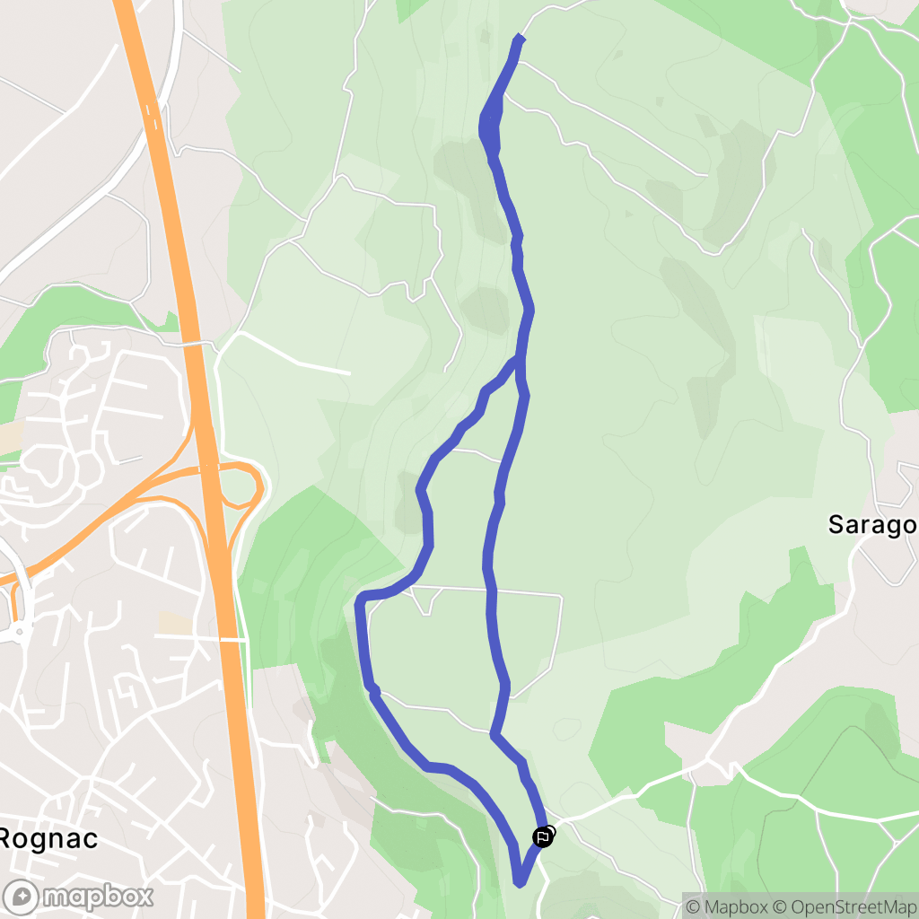 Rognac : carte du parcours de randonnée - France