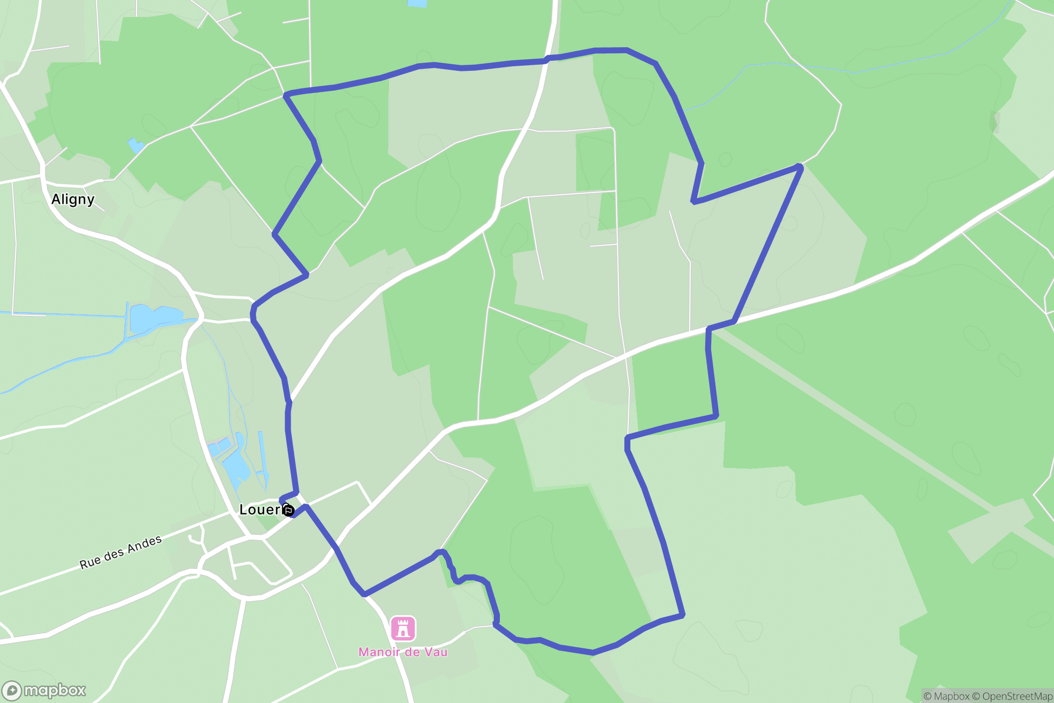 Tuffalun : carte du parcours de randonnée - France