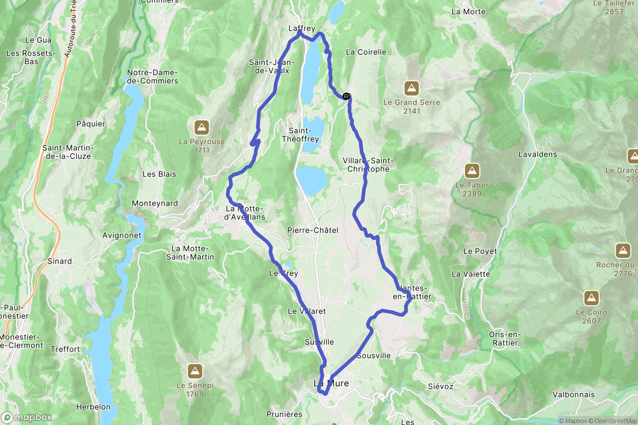 Cholonge : carte du parcours de randonnée - France