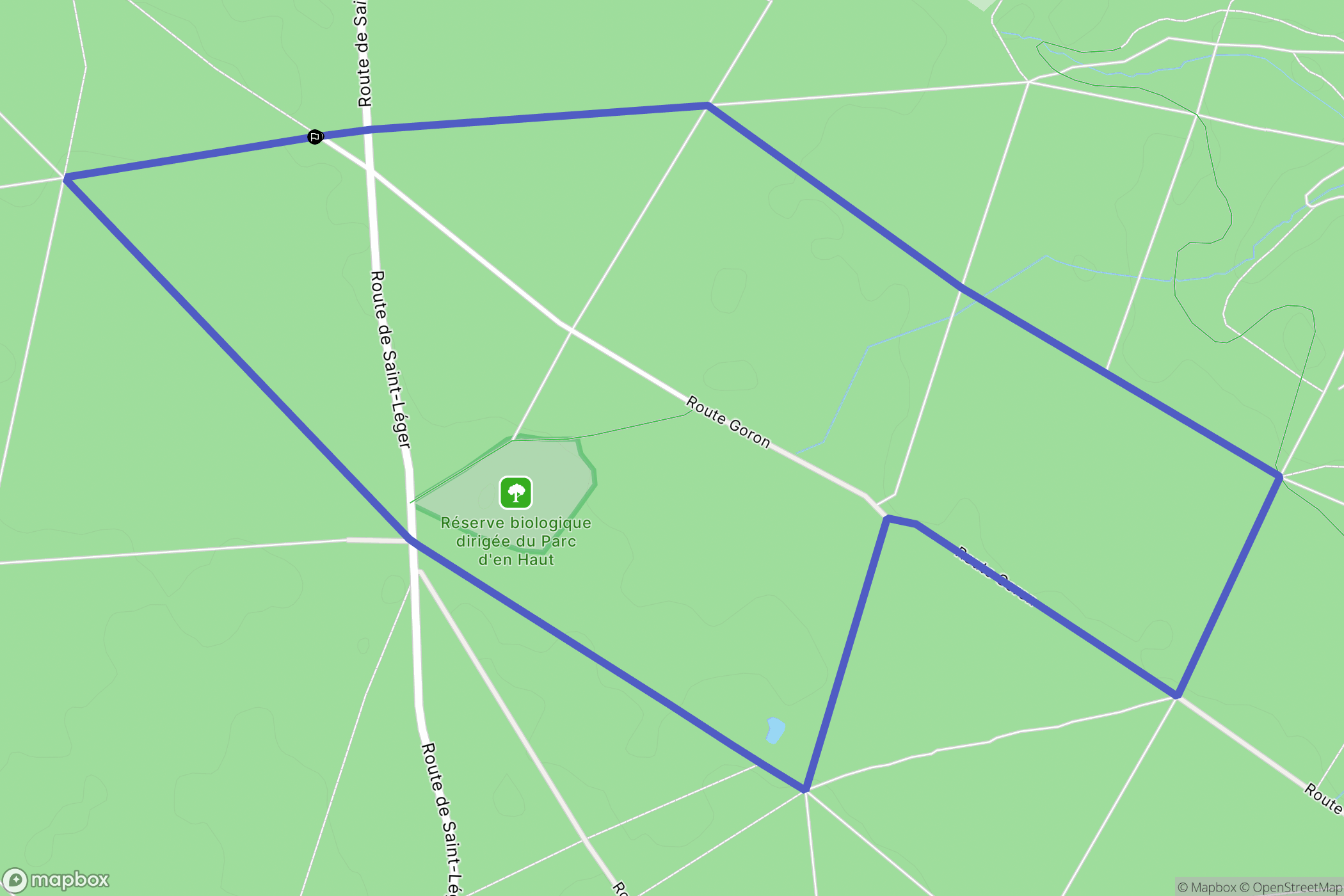 Saint-Léger-en-Yvelines : carte du parcours de randonnée - France