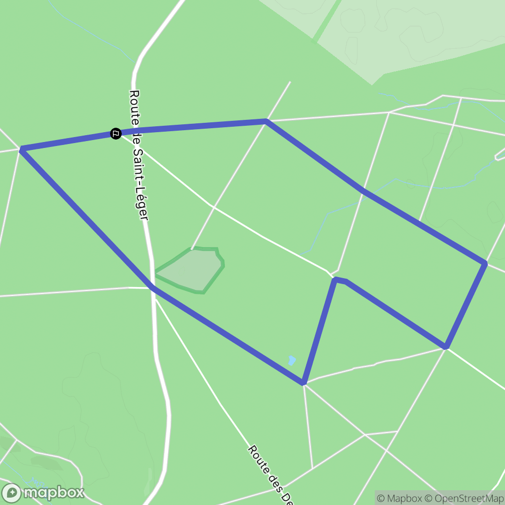 Saint-Léger-en-Yvelines : carte du parcours de randonnée - France