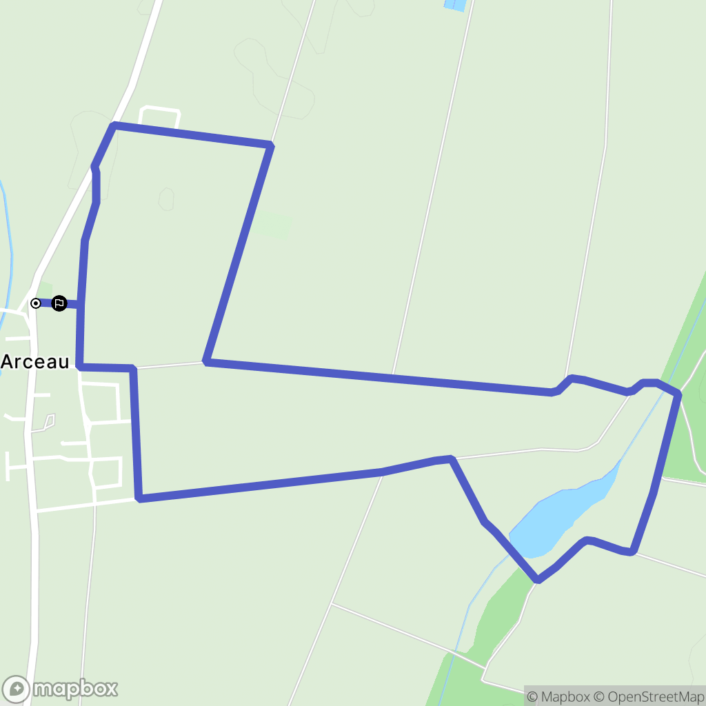 Arceau : carte du parcours de randonnée - France