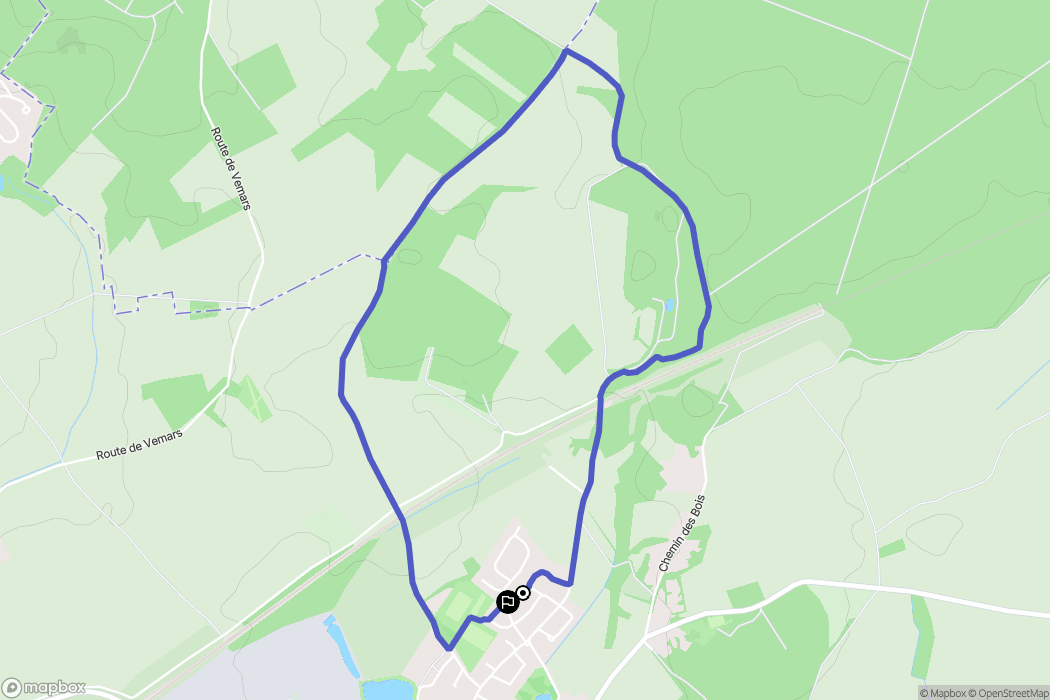 Moussy-le-Neuf : carte du parcours de randonnée - France