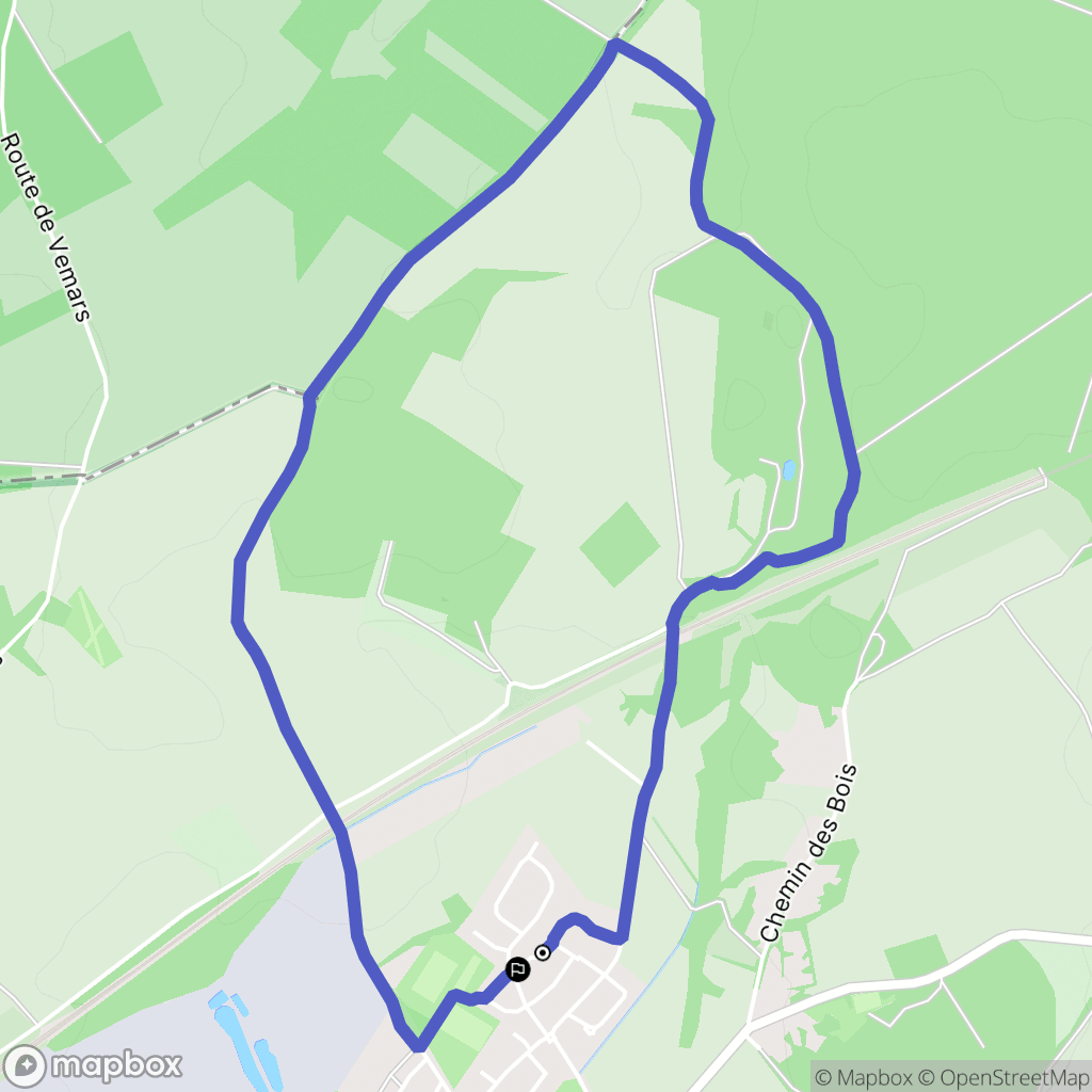 Moussy-le-Neuf : carte du parcours de randonnée - France